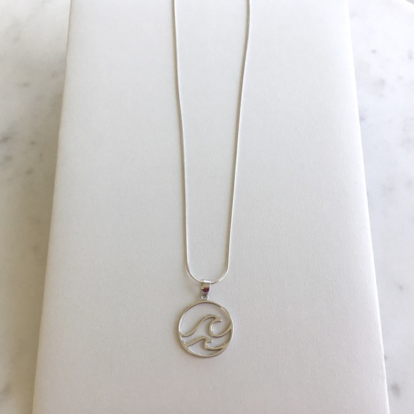 Sterling Silver Wave Necklace - Picture 8 of 12